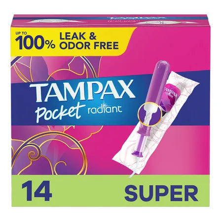 TAMPAX Pocket Radiant Tampons, Super