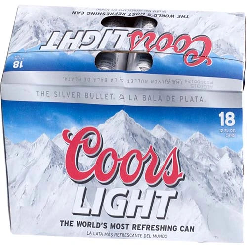 COORS LIGHT 12 FL OZ 18pk cans