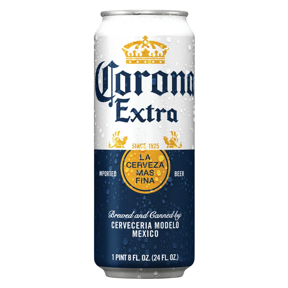 Corona Extra Single 24oz Can 4.5% ABV.