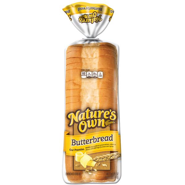 Nature's Own Butterbread, Sliced White Bread, 20 oz Loaf