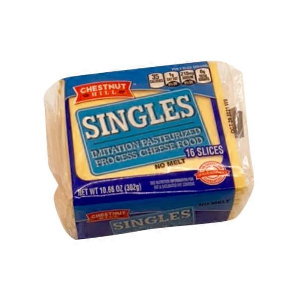 CHESTNUT HILL Imitation Pasteurized Process Cheese Food Singles Slices
10.66 oz
•16 Slices