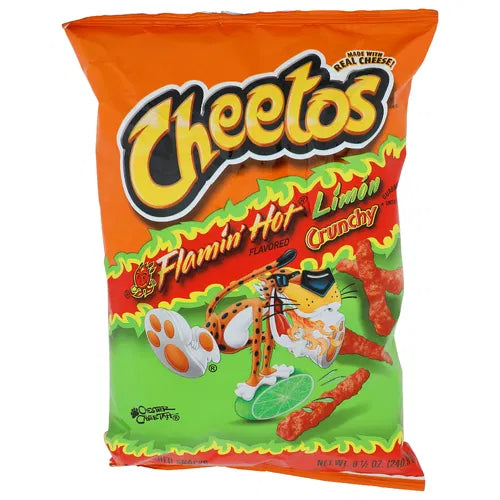 Cheetos Flamin' Hot Limon Flavored Crunchy Cheese Snacks 2.75 oz