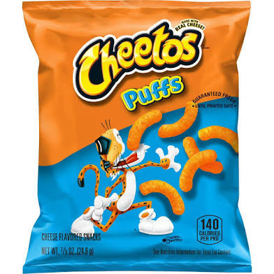 CHEETOS PUFFS CHEESE FLAVORED SNACKS 2.75 ox