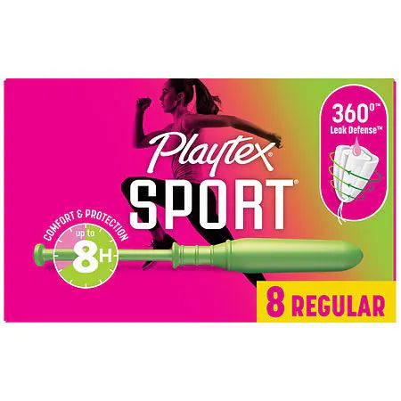 Playtex Sport Plastic Tampons Unscented, Regular, 8.0 ea